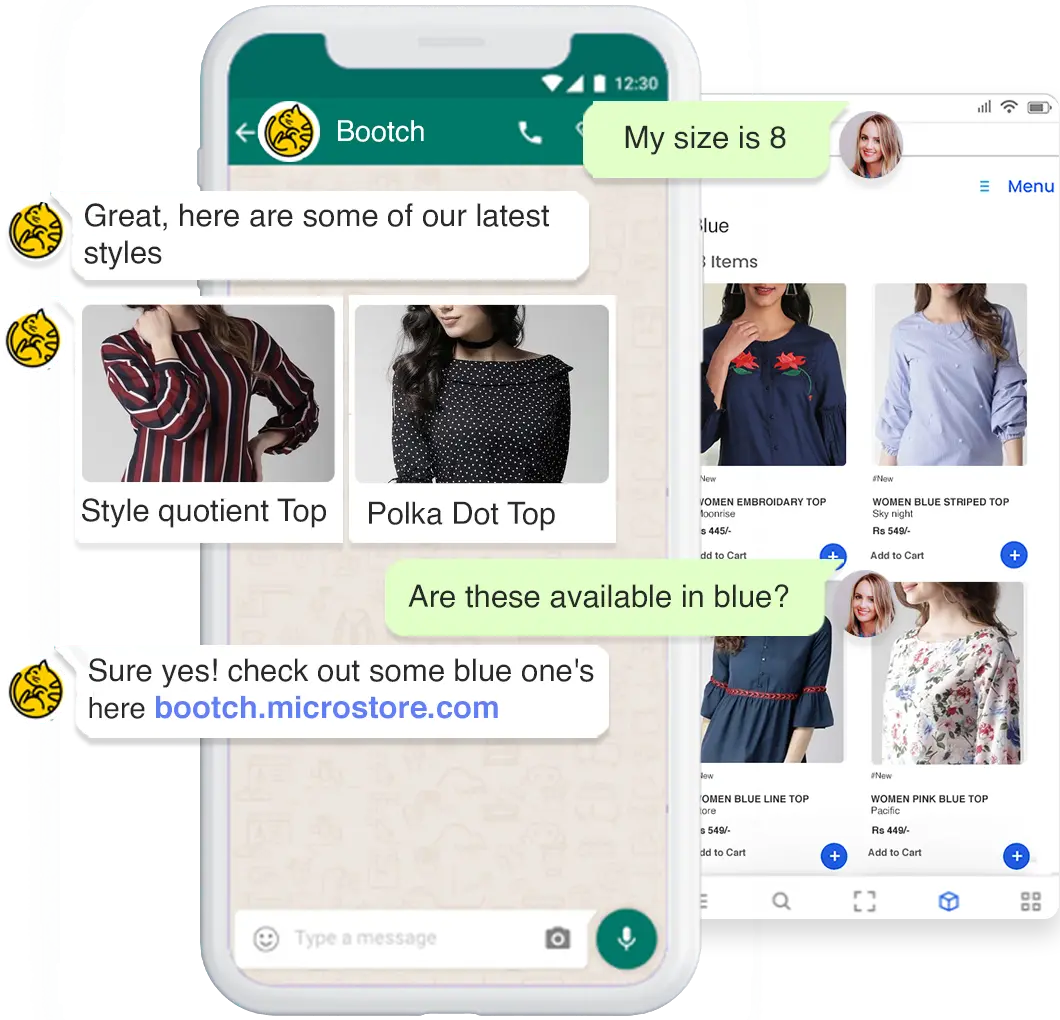 某服装零售电商品牌应用WhatsApp营销机器人的智能对话功能帮助海外消费者选品
