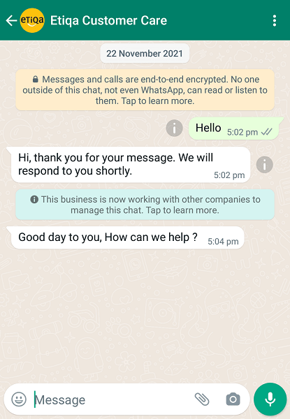 马来西亚保险公司的WhatsApp即时聊天服务集成了智能营销机器人